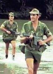 Rhodesian soldiers on patrol